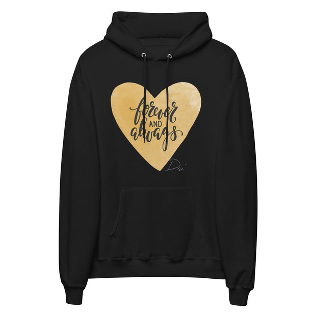 Gold Heart - Unisex fleece LOVE hoodie